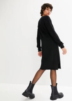 Robe Oversize En Maille Côtelée Avec Fentes Sur Les Côtés 11 Robe Oversize En Maille Côtelée Avec Fentes Sur Les Côtés -Venus Mode Winkel 23112241 ZKCBrbNj