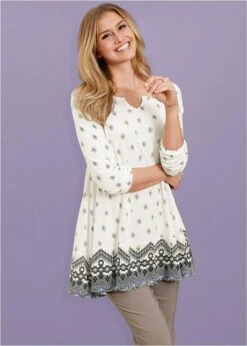 T-shirt Tunique, Manches Longues -Venus Mode Winkel 23112539 dyzYJ4dH
