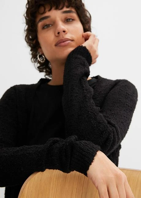 Gilet Long En Maille Bouclée 7 Gilet Long En Maille Bouclée - Afbeelding 5