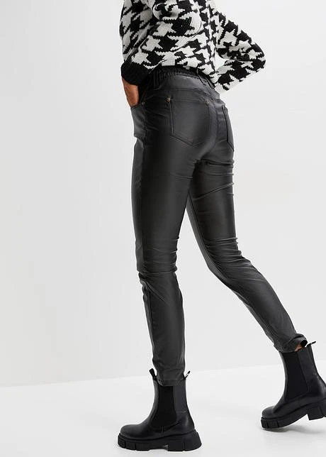 Pantalon Skinny Stretch Enduit Avec Taille élastiquée 5 Pantalon Skinny Stretch Enduit Avec Taille élastiquée - Afbeelding 3