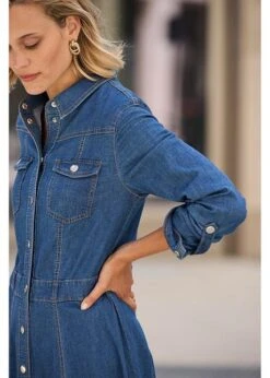 Robe En Jean Avec Pans à La Base -Venus Mode Winkel 23121056 9xZ7En8w