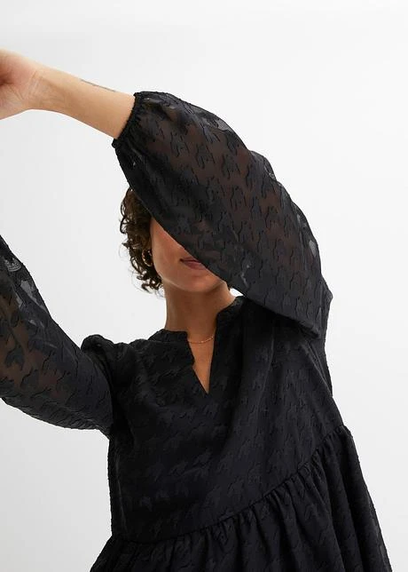 Robe Jacquard à Motif Pied-de-coq 8 Robe Jacquard à Motif Pied-de-coq - Afbeelding 6