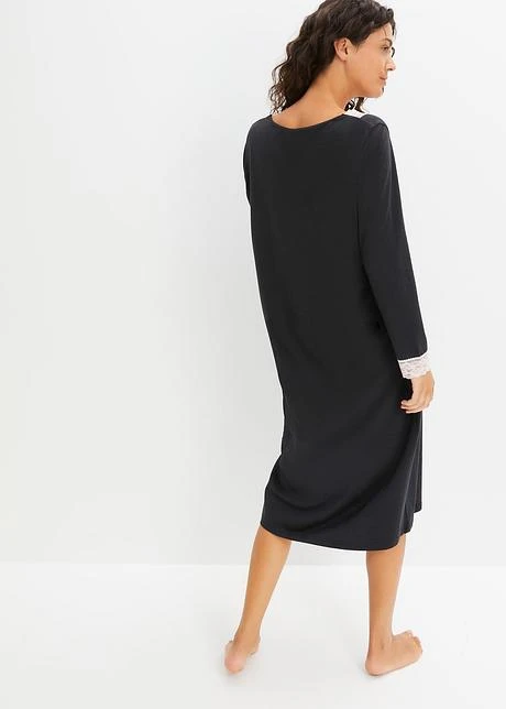 Chemise De Nuit Avec Viscose Et Dentelle 5 Chemise De Nuit Avec Viscose Et Dentelle - Afbeelding 3