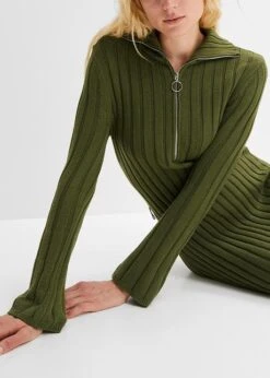 Robe En Maille Côtelée Avec Col Camionneur -Venus Mode Winkel 23123459 ihvJlh3o