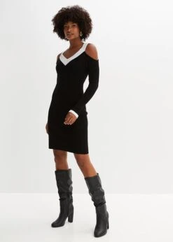 Robe En Maille à épaules Découpées -Venus Mode Winkel 23123652 JtQRCg1I