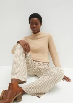 Pantalon Extensible à Motif Pied-de-poule, Wide Leg 15 Pantalon Extensible à Motif Pied-de-poule, Wide Leg -Venus Mode Winkel 23125746 ve6YpdKB