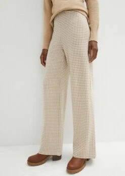 Pantalon Extensible à Motif Pied-de-poule, Wide Leg 11 Pantalon Extensible à Motif Pied-de-poule, Wide Leg -Venus Mode Winkel 23125750 aMWGQgXN