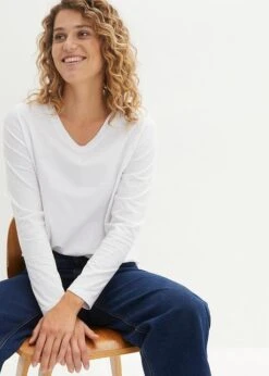 PREMIUM T-shirt Manches Longues Avec Col En V, Sans Couture Essential 14 PREMIUM T-shirt Manches Longues Avec Col En V, Sans Couture Essential -Venus Mode Winkel 23130158 wx09j5Jz