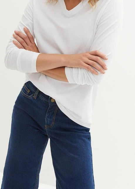 PREMIUM T-shirt Manches Longues Avec Col En V, Sans Couture Essential 8 PREMIUM T-shirt Manches Longues Avec Col En V, Sans Couture Essential - Afbeelding 6