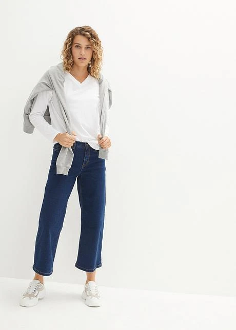 PREMIUM T-shirt Manches Longues Avec Col En V, Sans Couture Essential 6 PREMIUM T-shirt Manches Longues Avec Col En V, Sans Couture Essential - Afbeelding 4