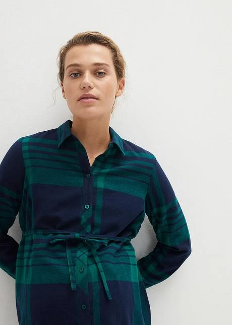 Chemisier Long De Grossesse/allaitement En Flanelle 8 Chemisier Long De Grossesse/allaitement En Flanelle - Afbeelding 6