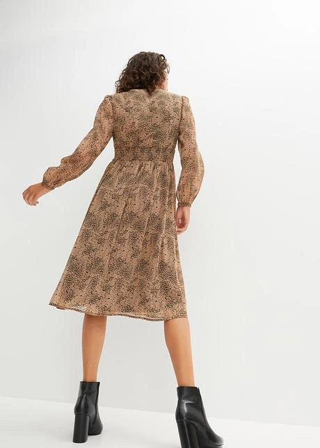 Robe En Chiffon Avec Smock 5 Robe En Chiffon Avec Smock - Afbeelding 3