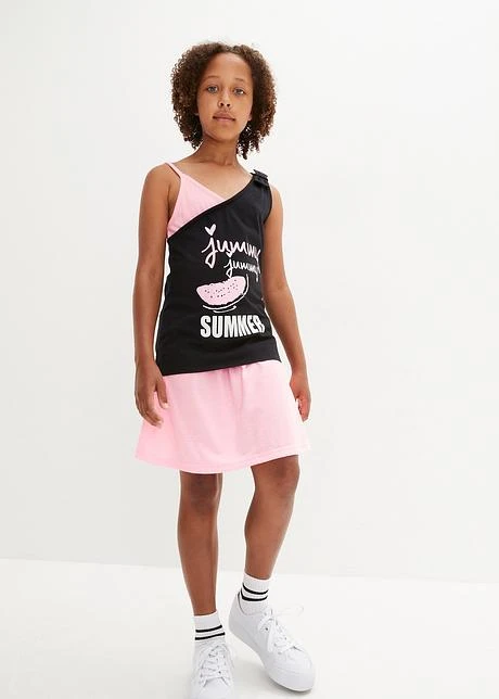 Tops + Short + Jupe Fille (ens. 4 Pces.) 4 Tops + Short + Jupe Fille (ens. 4 Pces.) - Afbeelding 2