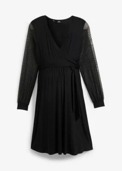 Robe De Grossesse Et D'allaitement En Viscose Avec Manches En Dentelle