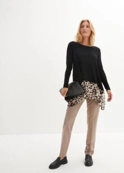 T-shirt à Pans Avec Empiècement En Chiffon -Venus Mode Winkel 23135383 Oj7BBi2M