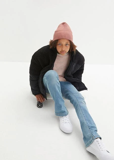 Veste Hiver Fille Avec Maille Peluche 6 Veste Hiver Fille Avec Maille Peluche - Afbeelding 4