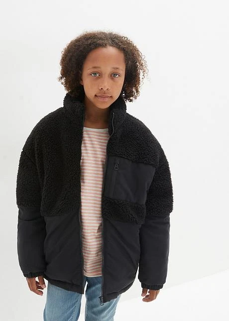 Veste Hiver Fille Avec Maille Peluche 4 Veste Hiver Fille Avec Maille Peluche - Afbeelding 2