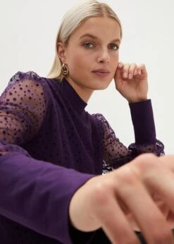 T-shirt Manches Longues En Mesh à Pois 13 T-shirt Manches Longues En Mesh à Pois -Venus Mode Winkel 23137563 x8h4MuAF