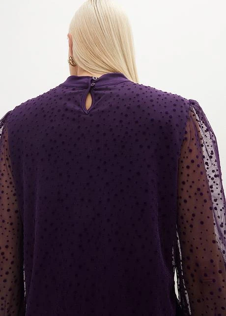 T-shirt Manches Longues En Mesh à Pois 7 T-shirt Manches Longues En Mesh à Pois - Afbeelding 5