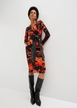 Robe Avec Lien à Nouer Contrastant -Venus Mode Winkel 23140035 LzeMGXIA