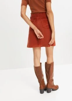 Jupe Velours Côtelé Avec Patte De Boutonnage -Venus Mode Winkel 23142157 CcX9dAjG