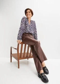 Pantalon Extensible Enduit Avec Taille Haute Confortable, Flared -Venus Mode Winkel 23142626 EjEbQfsj