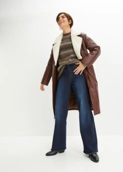 Manteau Rembourré Avec Maille Peluche Au Col -Venus Mode Winkel 23142628 DZXJPdVL