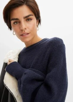 Robe En Maille à Manches Ballon -Venus Mode Winkel 23143299 Il76Oiy0