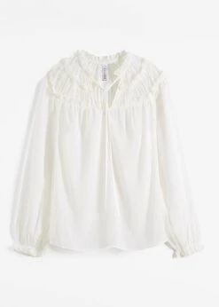 Rainbow Blouse Transparente Avec Ruchés