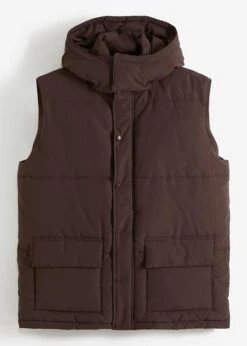 Veste Sans Manches Matelassée Avec Capuche Amovible En Polyester Recyclé