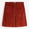 Jupe Velours Côtelé Avec Patte De Boutonnage