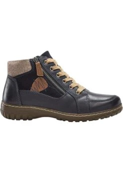 Boots à Lacets En Cuir, Largeur Confortable -Venus Mode Winkel 23147493 cBFxt4Jo