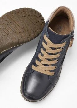 Boots à Lacets En Cuir, Largeur Confortable -Venus Mode Winkel 23147847 5Pyj17ZI