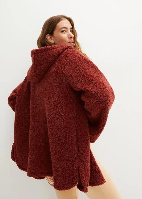 Veste En Polaire Peluche Coupe Trapèze Avec Fentes Latérales 5 Veste En Polaire Peluche Coupe Trapèze Avec Fentes Latérales - Afbeelding 3