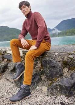 Rainbow Pantalon Taille Extensible En Velours Côtelé Légèrement Raccourci Regular Fit, Straight -Venus Mode Winkel 23151648 wW98IwUF