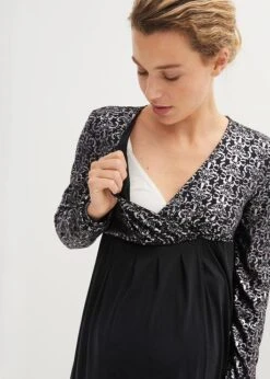 Robe De Grossesse Et D'allaitement Avec Effet Pailleté -Venus Mode Winkel 23151756 GE7KmGCH