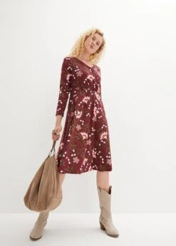 Robe Midi En Jersey De Coton Style Portefeuille -Venus Mode Winkel 23153044 y009DEOh