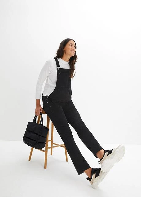 Salopette De Grossesse En Velours Côtelé Extensible, Straight 6 Salopette De Grossesse En Velours Côtelé Extensible, Straight - Afbeelding 4