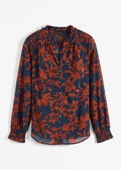 Chemisier En Chiffon Avec Smocks