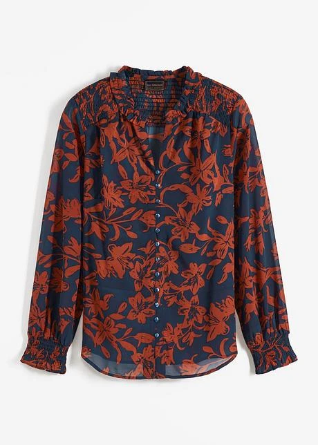 Chemisier En Chiffon Avec Smocks 3 Chemisier En Chiffon Avec Smocks