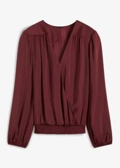 Blouse En Satin Style Portefeuille