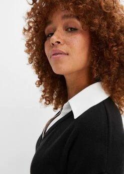 Robe En Maille à Empiècement Chemisier 13 Robe En Maille à Empiècement Chemisier -Venus Mode Winkel 23158575 SFoN5o5E