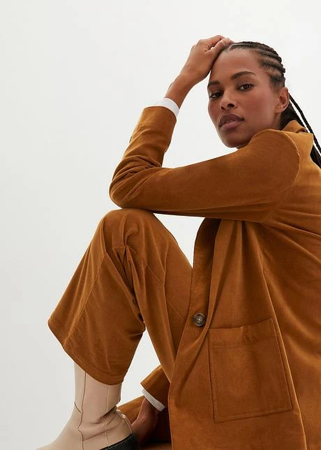 Blazer En Velours Côtelé Avec Poches Plaquées 8 Blazer En Velours Côtelé Avec Poches Plaquées - Afbeelding 6