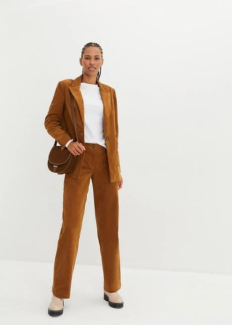 Blazer En Velours Côtelé Avec Poches Plaquées 6 Blazer En Velours Côtelé Avec Poches Plaquées - Afbeelding 4