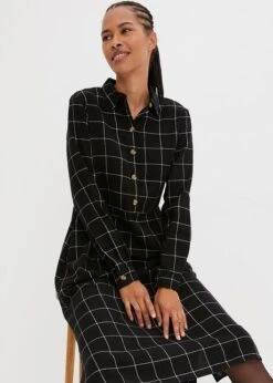 Robe-chemise En Flanelle Longueur Midi, à Carreaux -Venus Mode Winkel 23160717 jj6QX72I