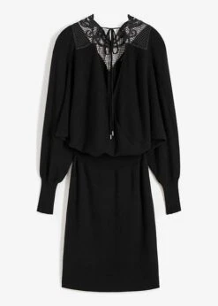 Robe En Maille à Dentelle