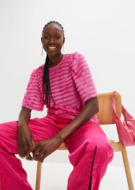 Blouse T-shirt à Franges 4 Blouse T-shirt à Franges - Afbeelding 2