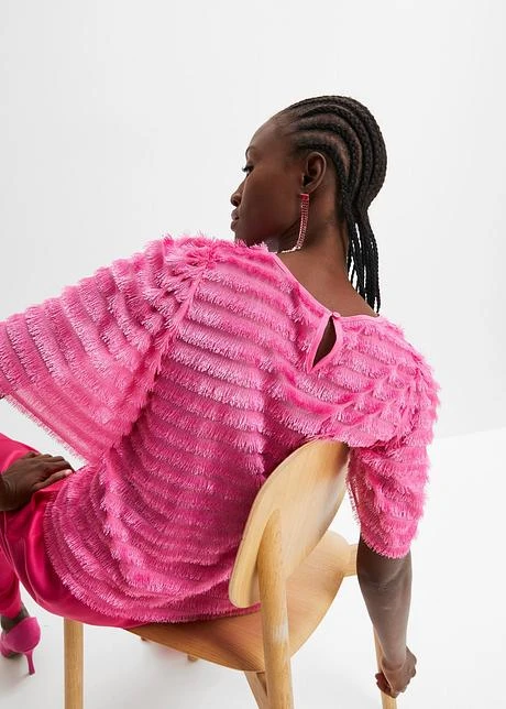 Blouse T-shirt à Franges 7 Blouse T-shirt à Franges - Afbeelding 5