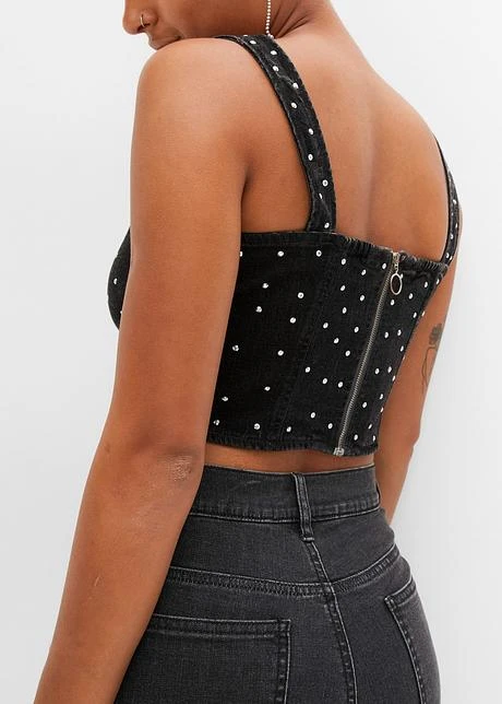 Rainbow Top En Jean Avec Rivets 8 Rainbow Top En Jean Avec Rivets - Afbeelding 6