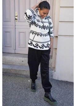 Sweat-shirt En Polaire Avec Col Camionneur -Venus Mode Winkel 23165163 uls9QD15